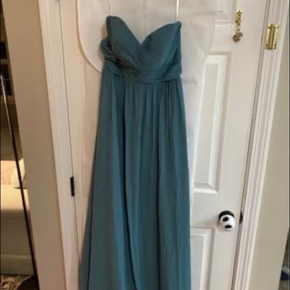 Revelry Strapless Blue Dress